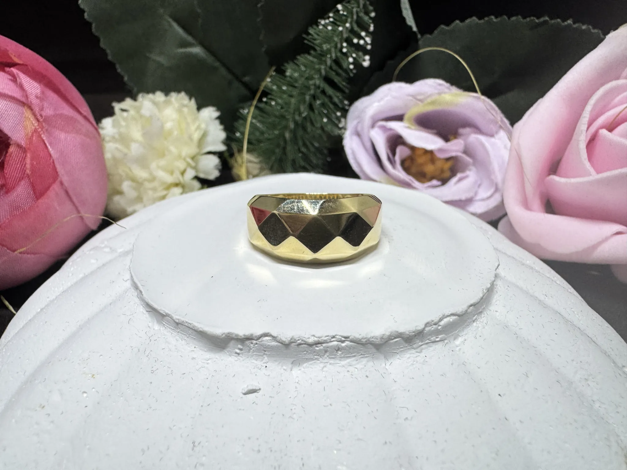 Taşsız Baklava Desen Yüzük