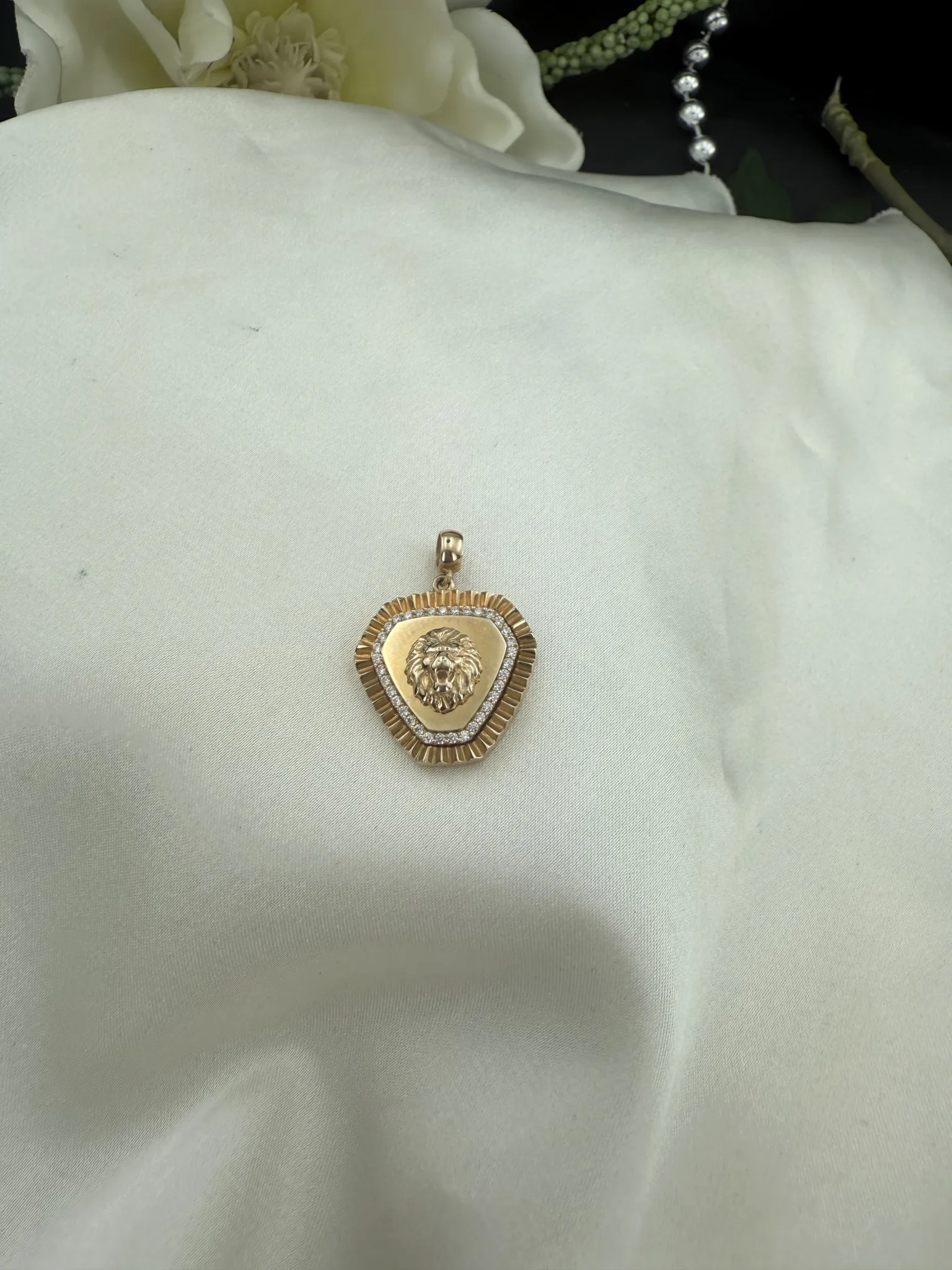 Taşlı Aslan Charm Kolye Ucu