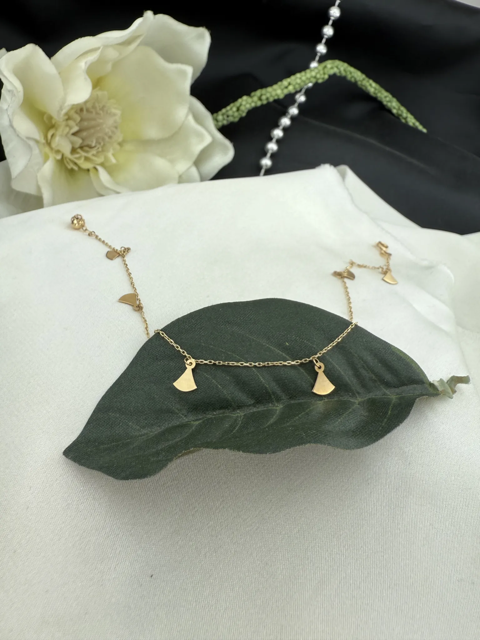 Taşsız yelpaze modeli halhal