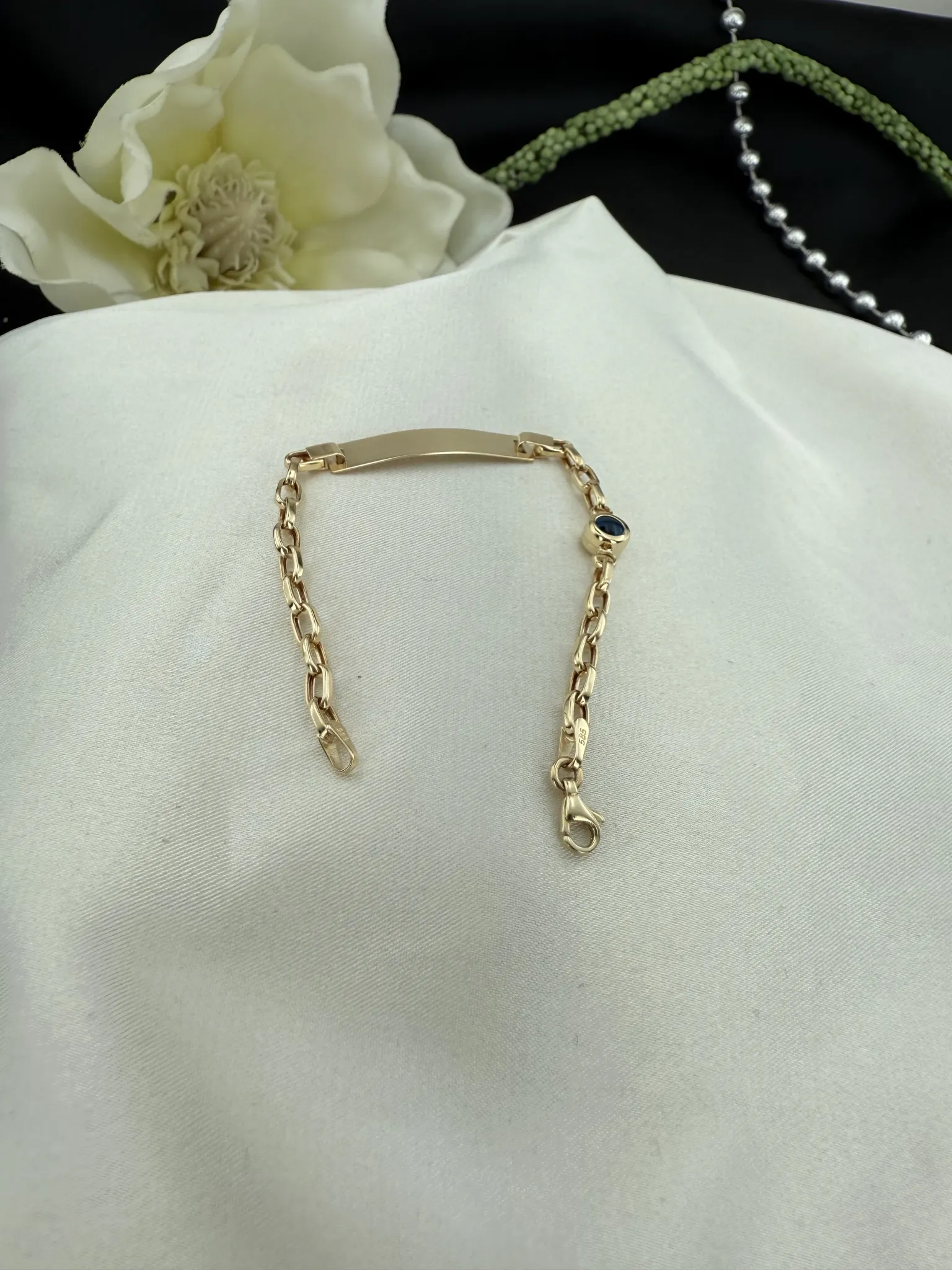 Nazar boncuklu plakalı unisex çocuk künyesi 