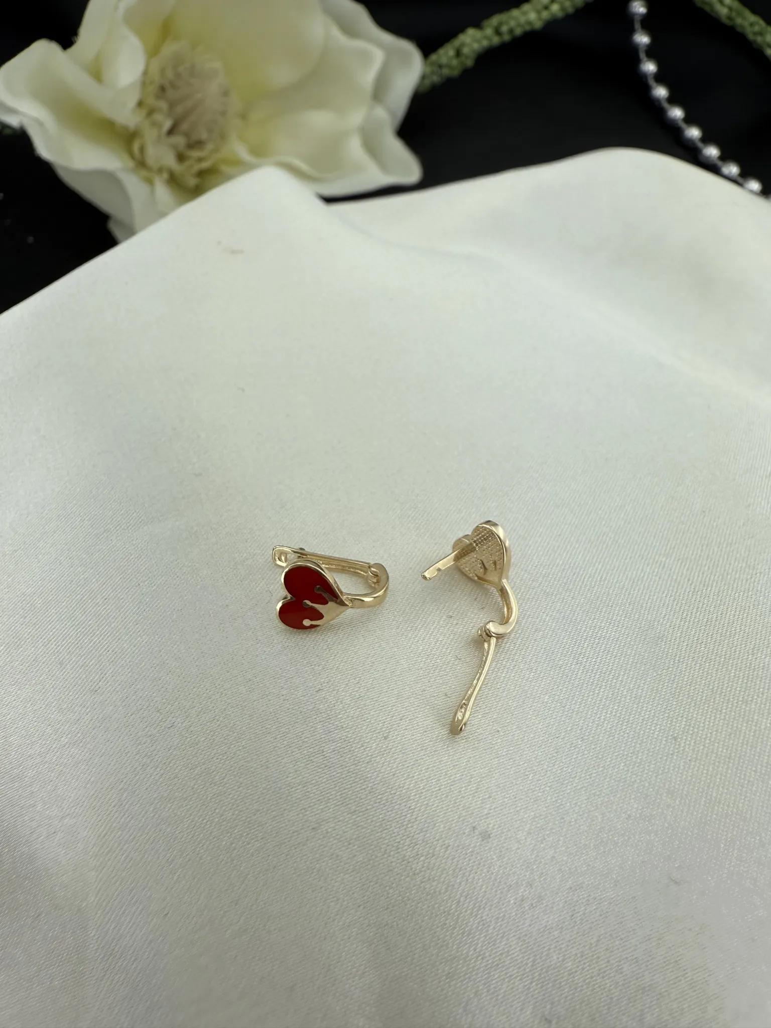 Taşsız Mineli Kalp Çocuk Küpesi 