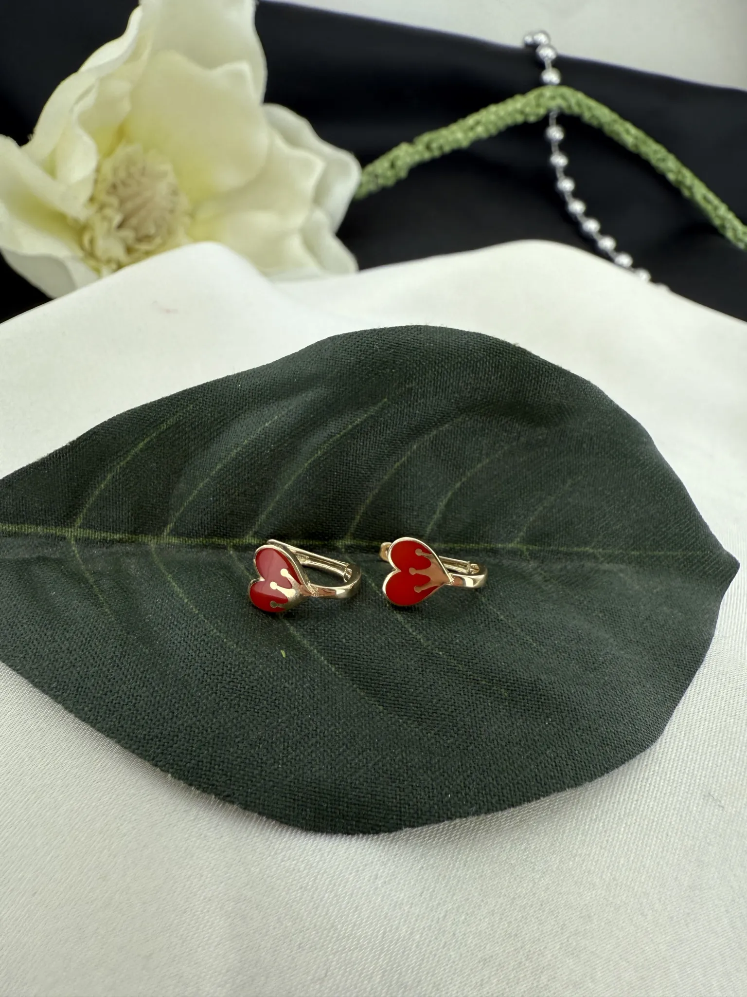 Taşsız Mineli Kalp Çocuk Küpesi 