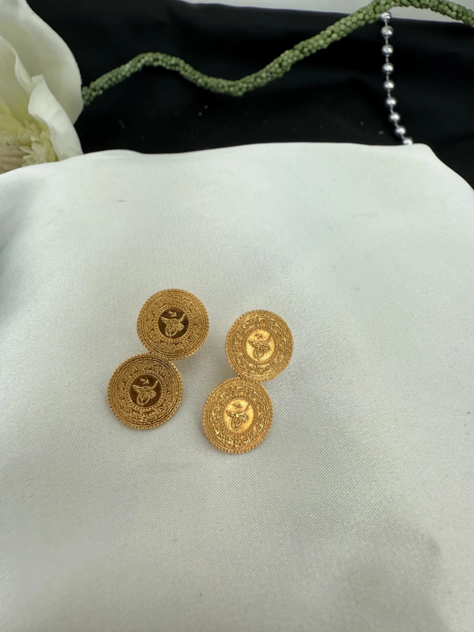 Özel Tasarım 14 ayar Taşsız Küpe