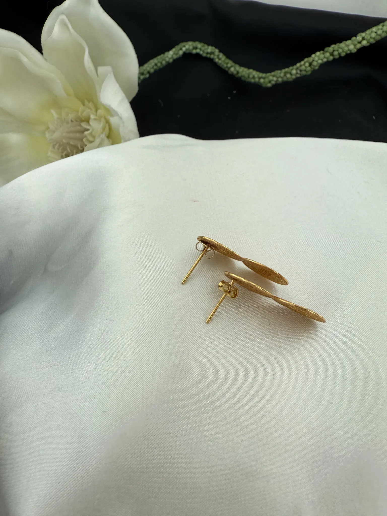 Özel Tasarım 14 ayar Taşsız Küpe