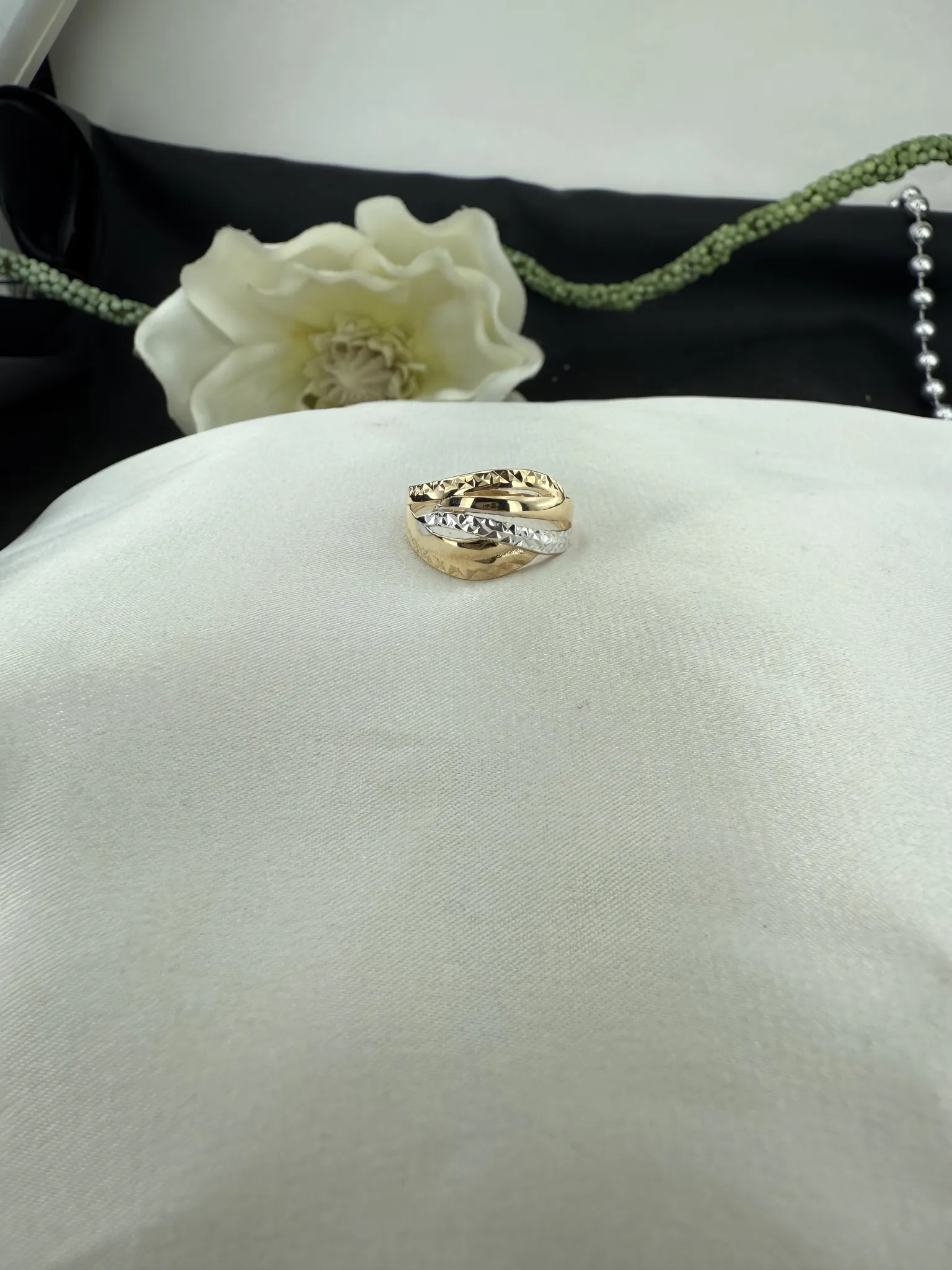 Taşsız İki Renk Kalemli Yüzük