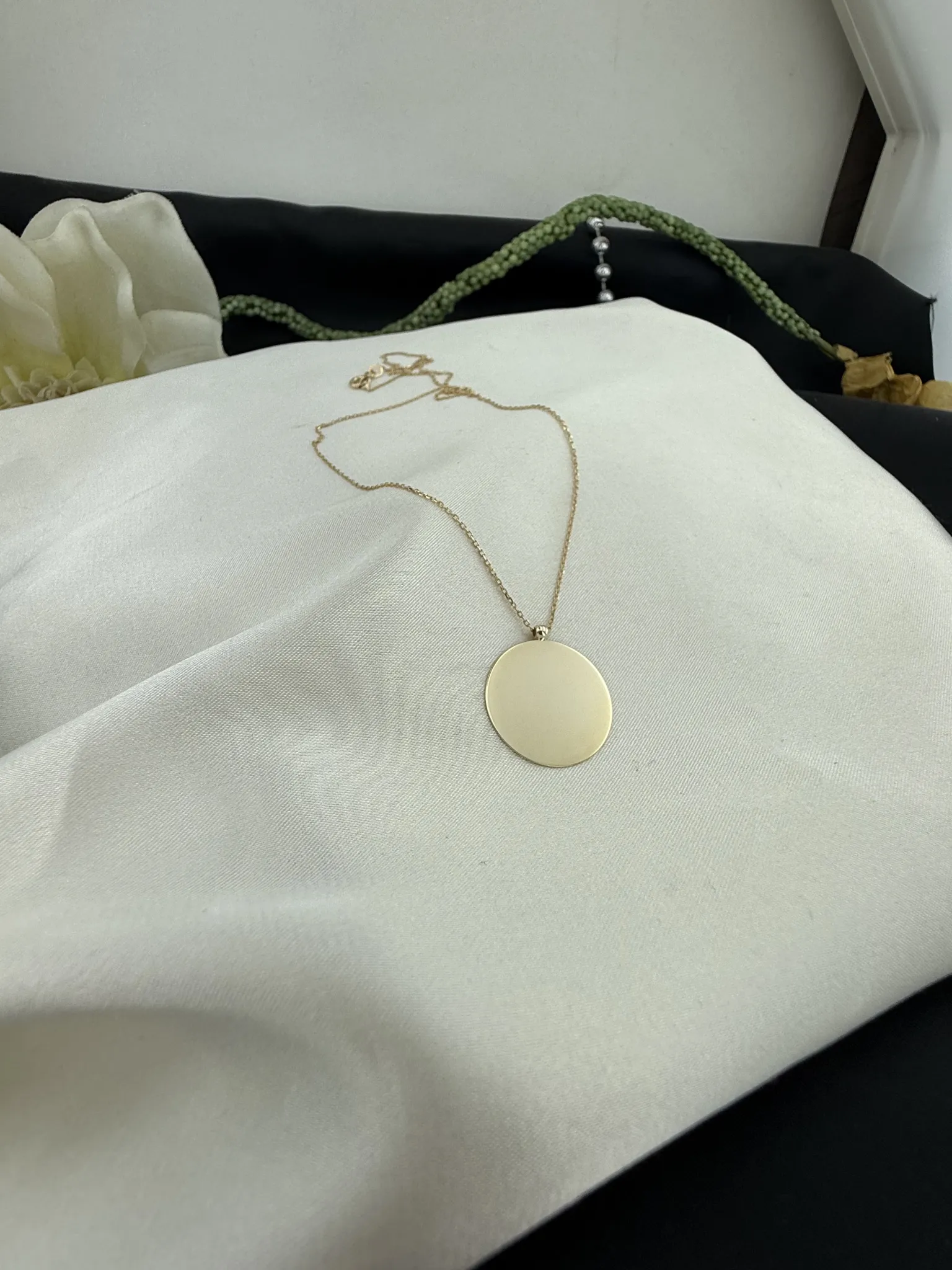 Taşsız Düz Plaka Kolye