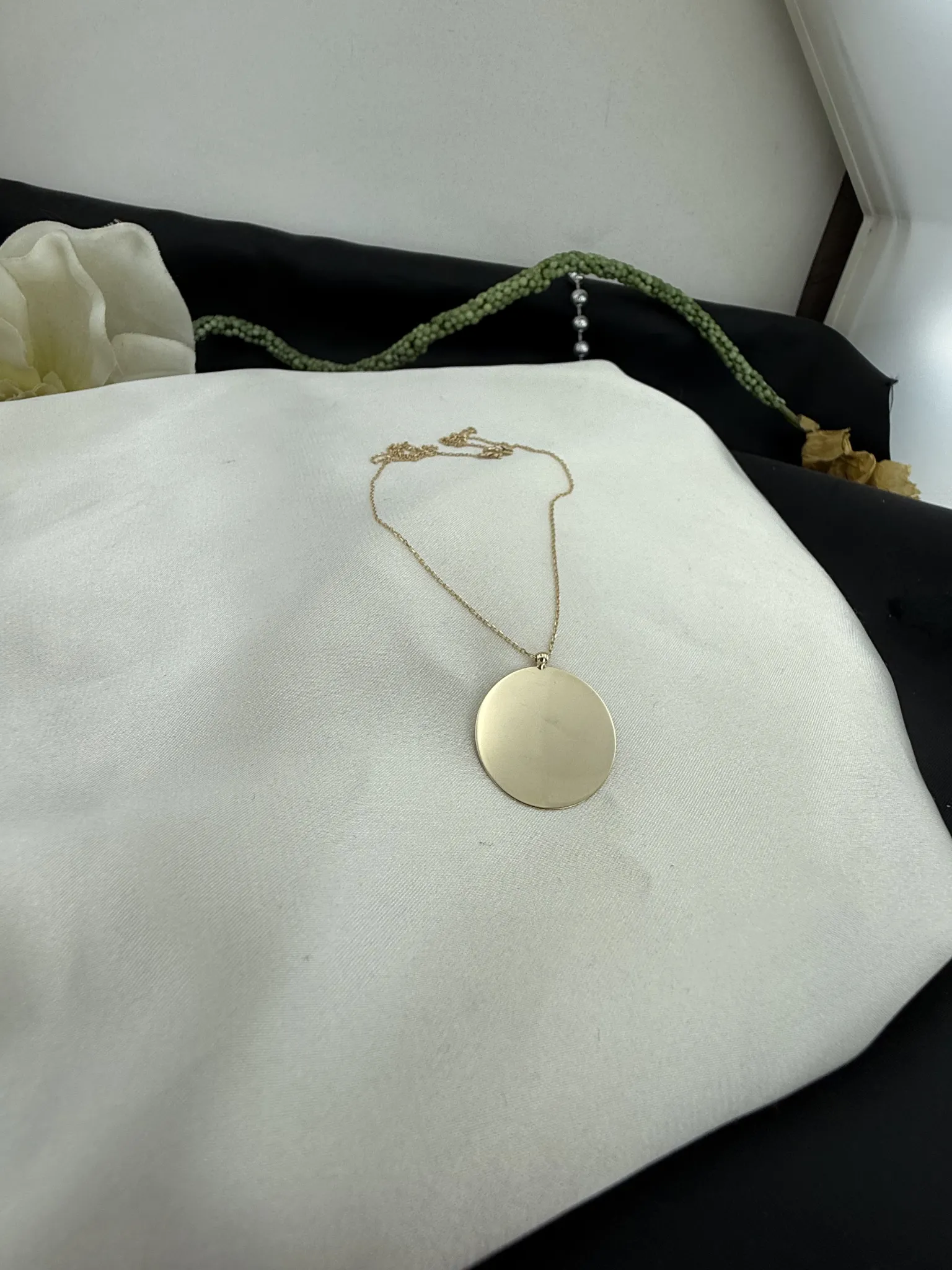 Taşsız Düz Plaka Kolye