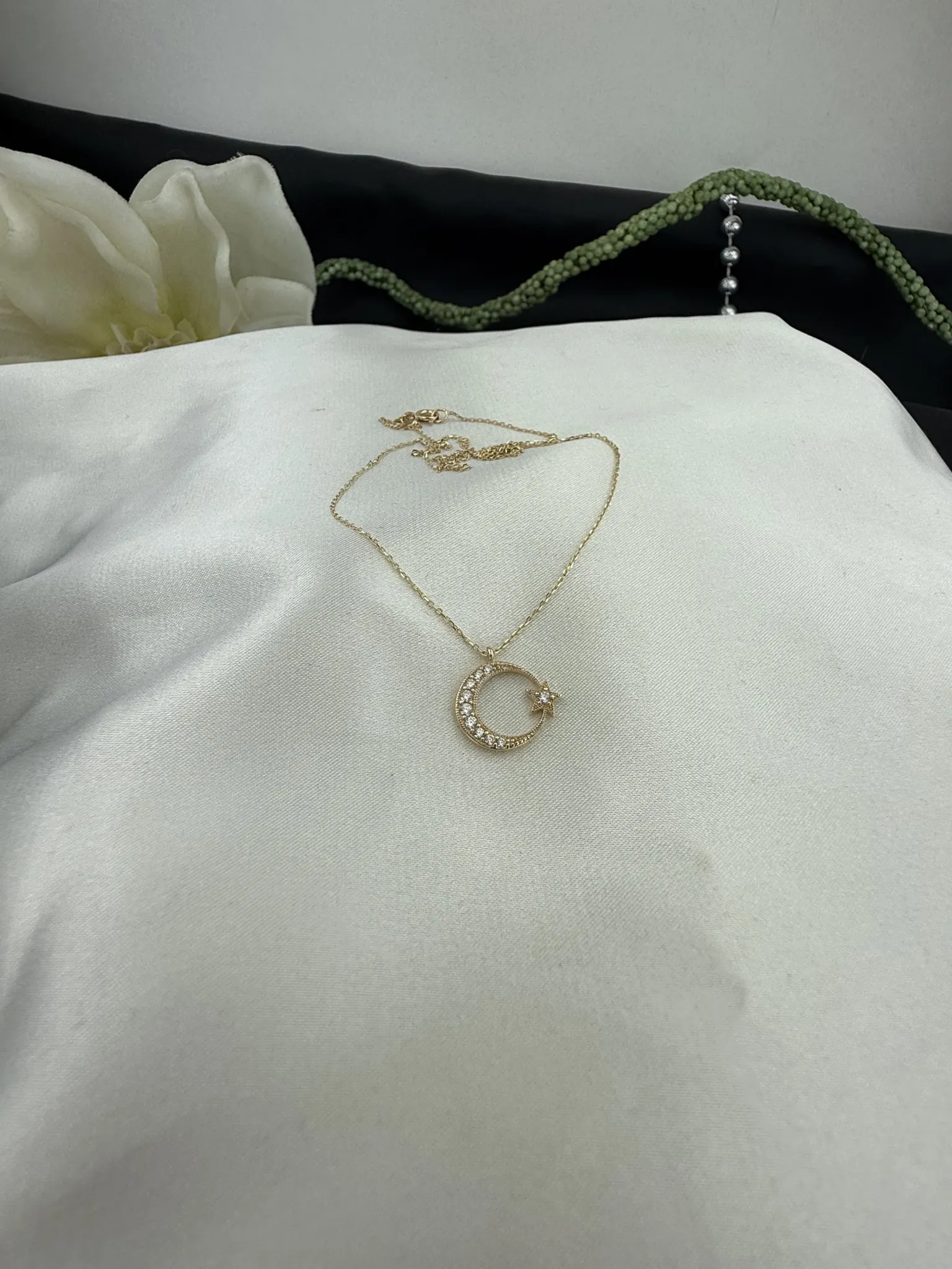 Taşlı Ayyıldız Kolye