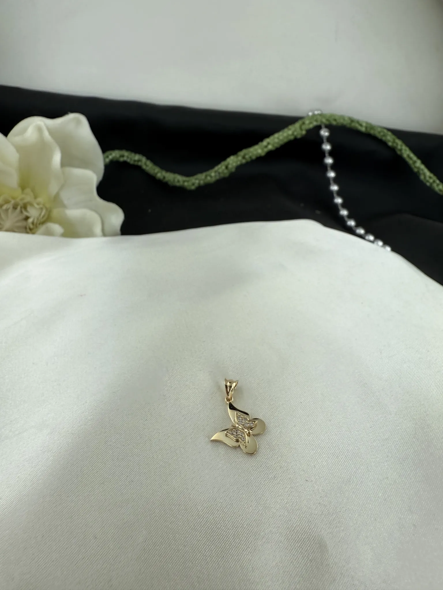 Özel Tasarım Taşlı Kelebek Kolye Ucu