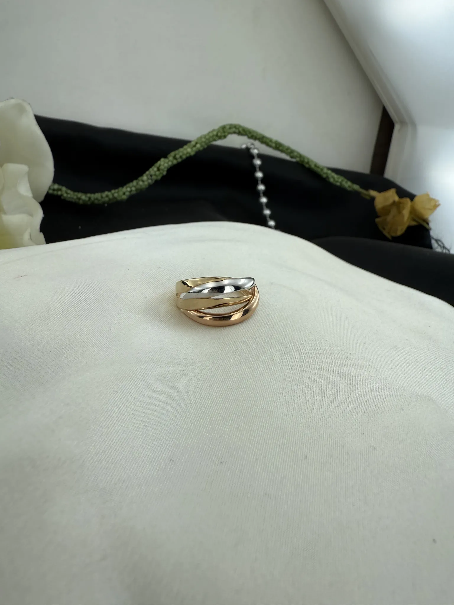 Taşsız Üç Renk Yüzük