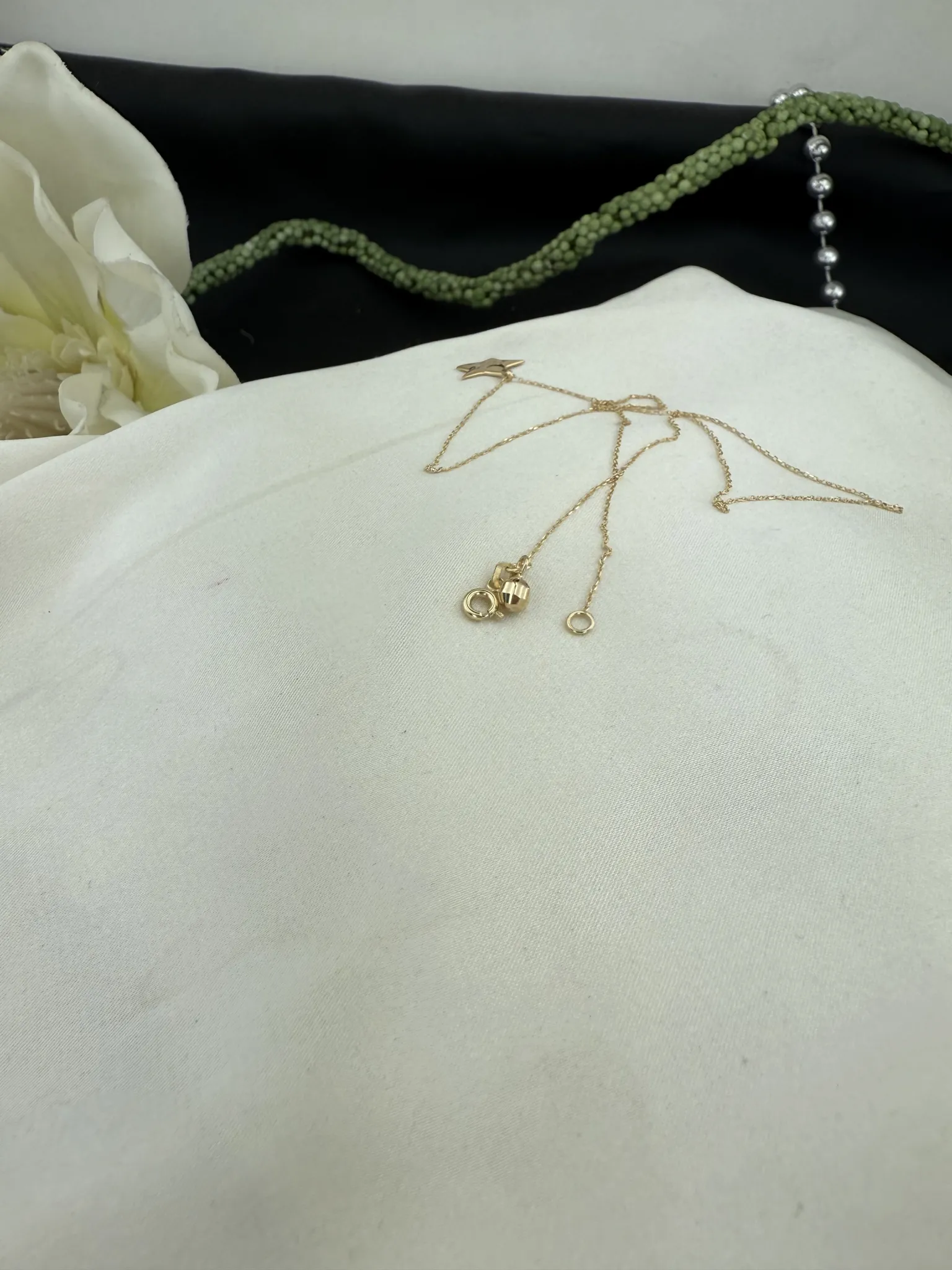 Taşlı Yıldız be Kalp Kolye