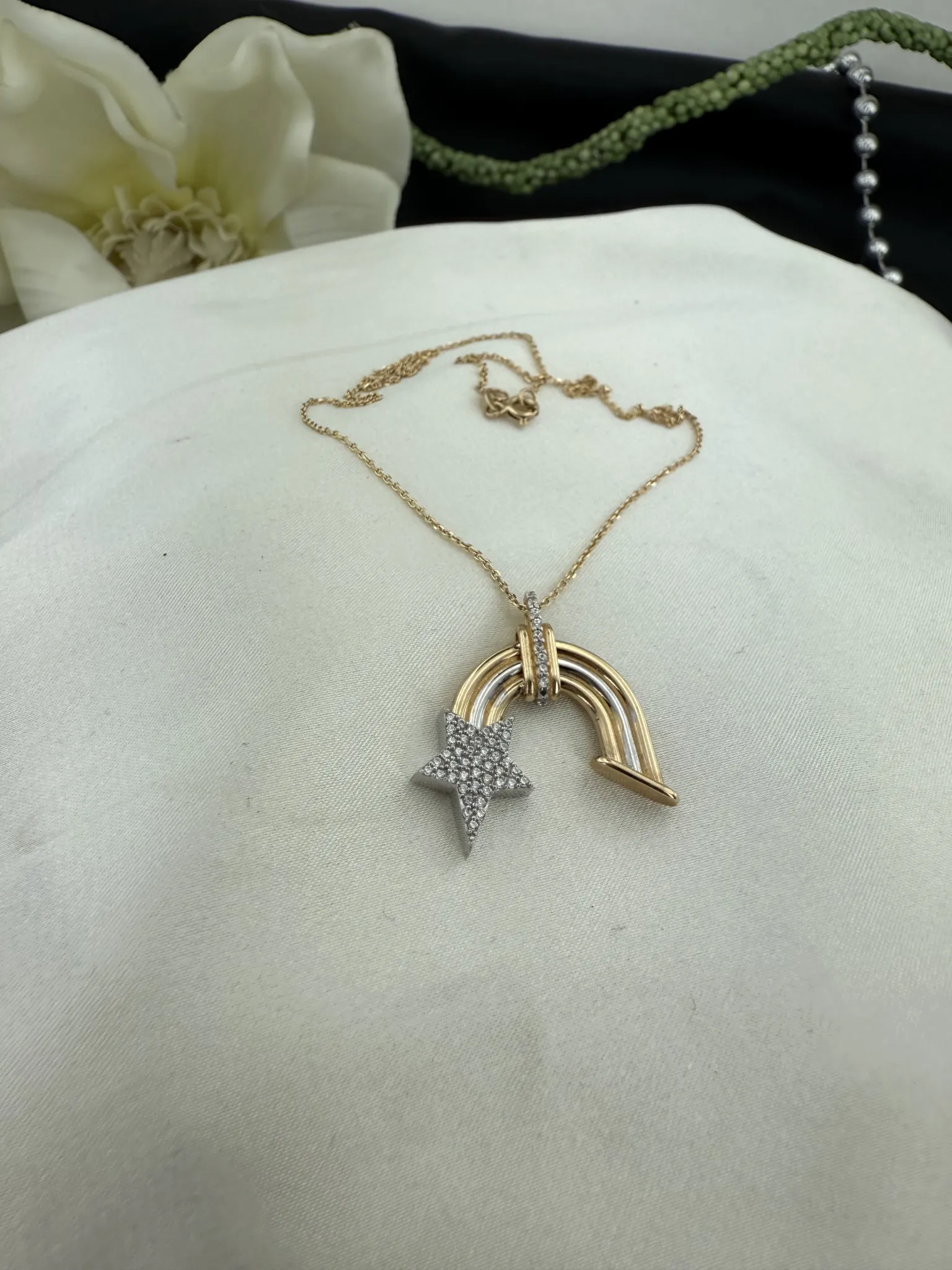 Taşlı Yıldız Kolye